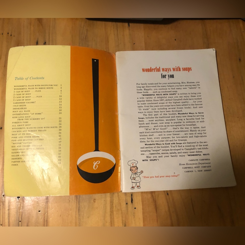 3/$20 Campbell’s Soup “Wonderful Ways with Soup” Booklet - Picture 3 of 3